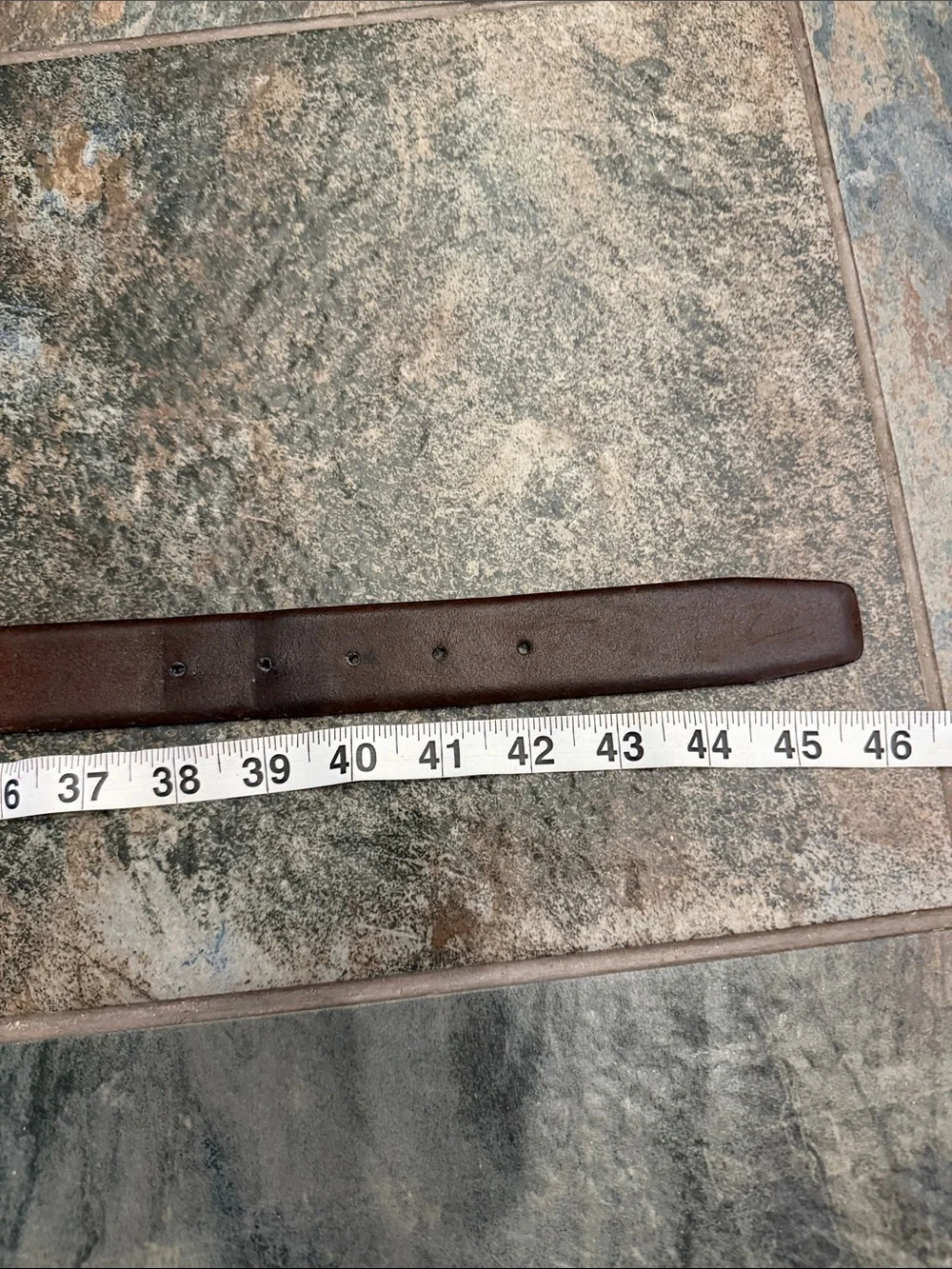 Men's Genuine Brown Italian Leather Belt with Polished Buckle